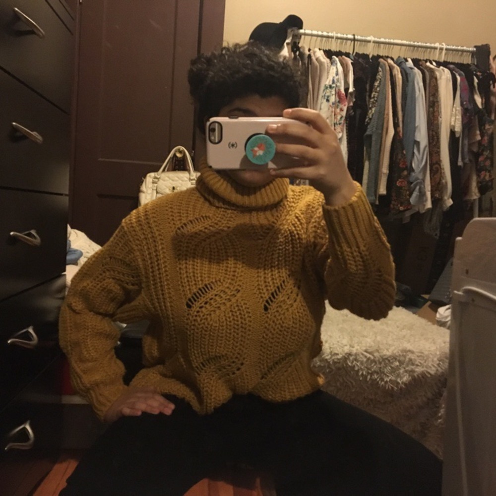 Mustard Turtleneck Sweater